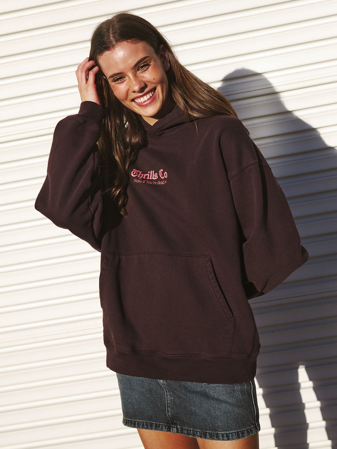 Lighten Up Cocoon Panel Hood - Deep Plum