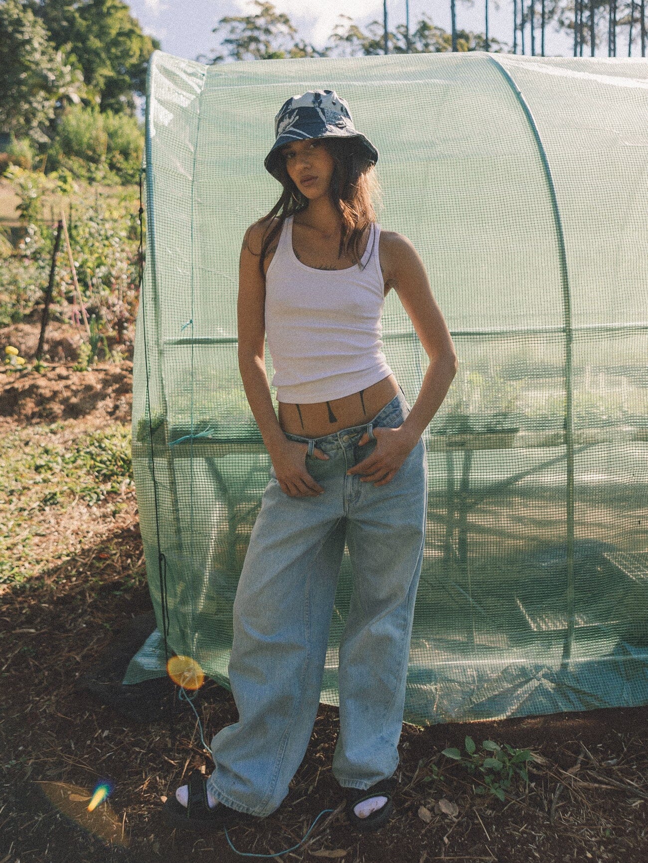 Billie Low Rise Baggy Jean - Ash Blue