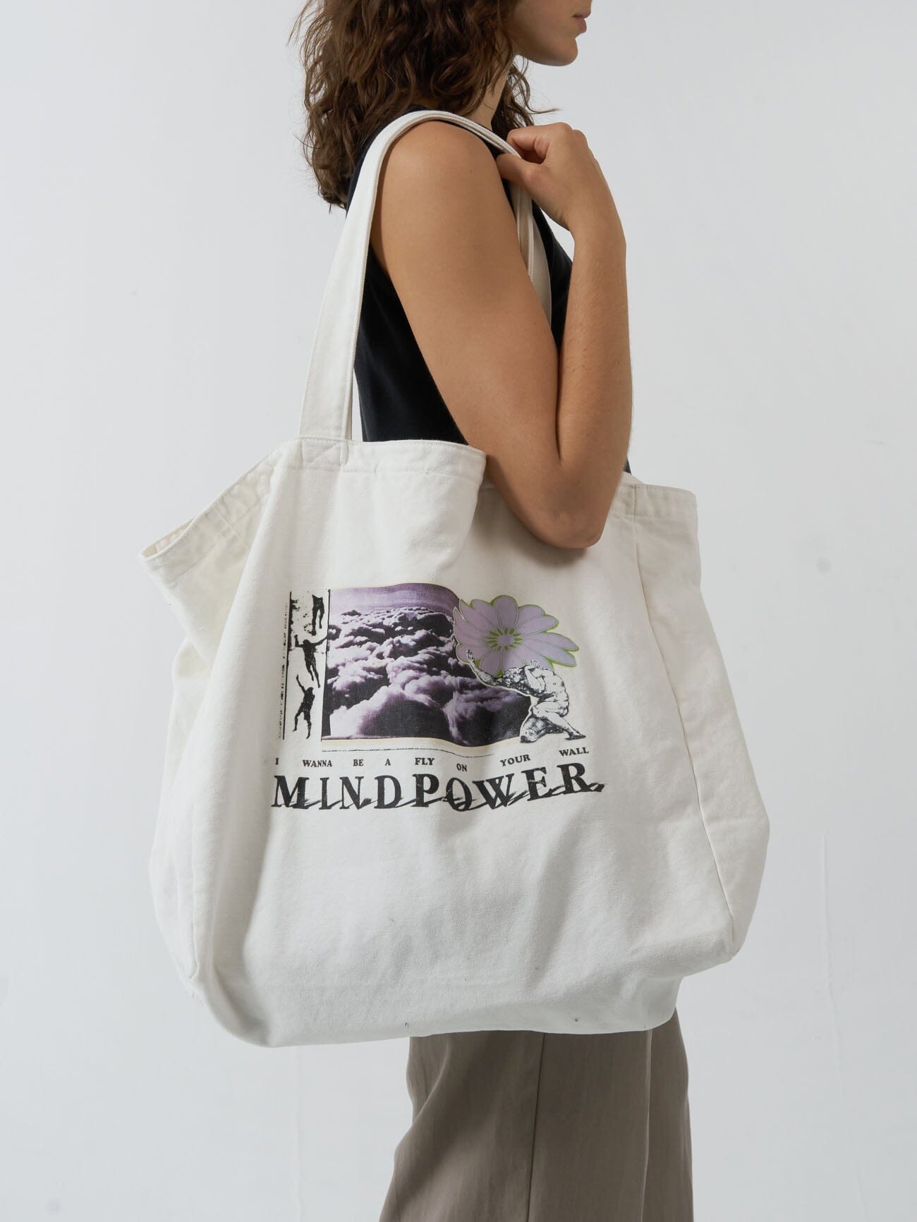 Mind Power Oversized Tote - Heritage White