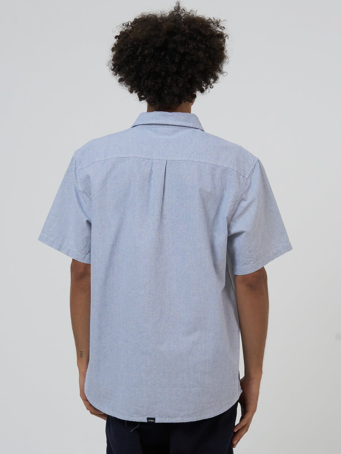 Proper Short Sleeve Shirt - Total Eclipse Stripe
