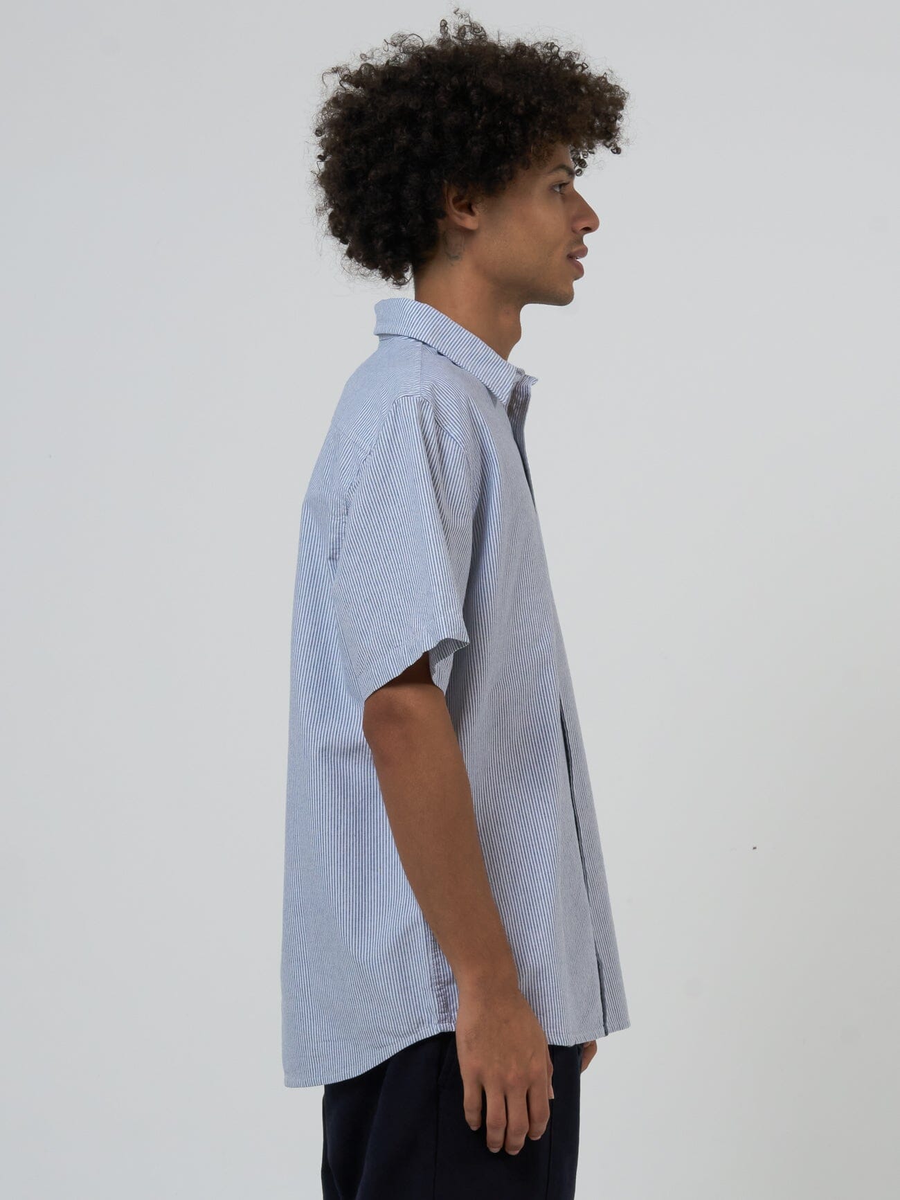 Proper Short Sleeve Shirt - Total Eclipse Stripe