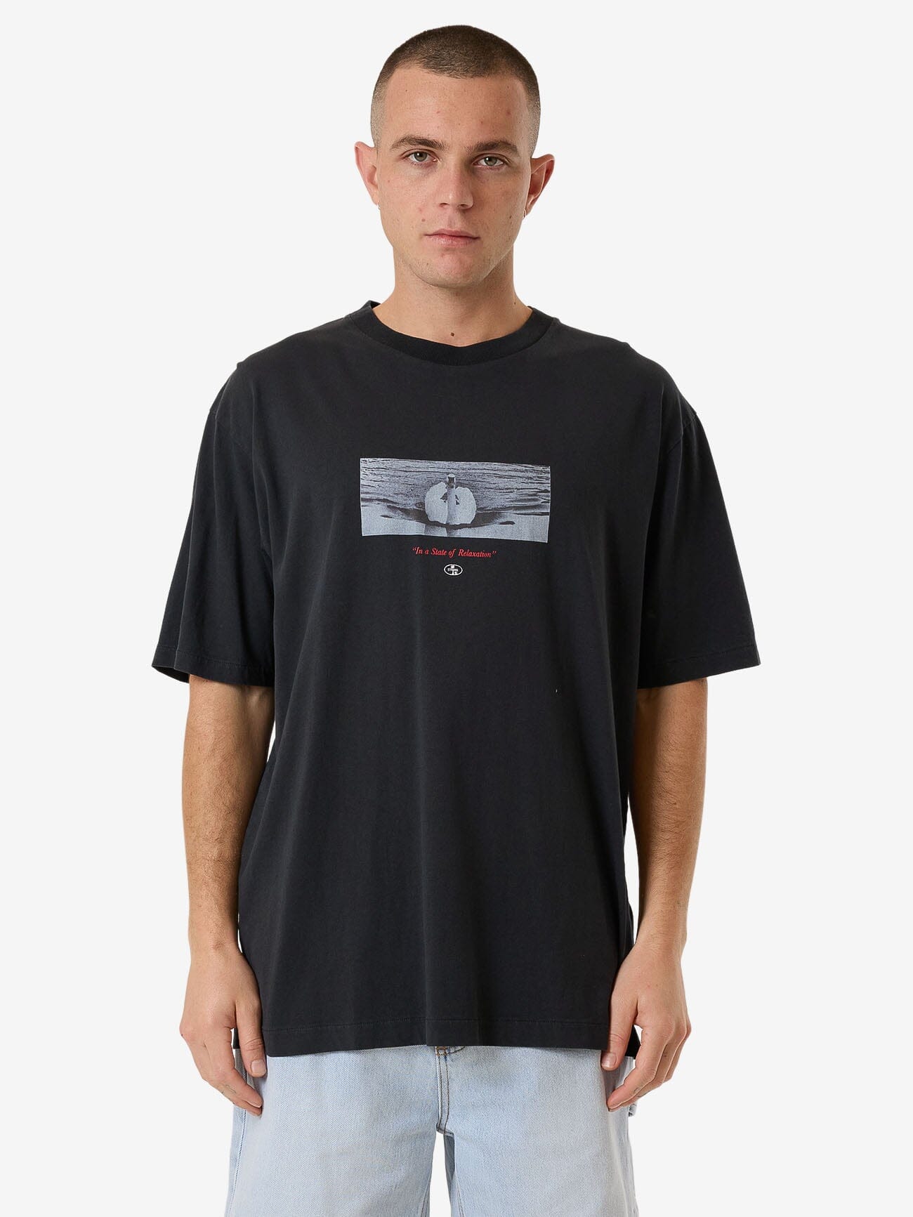 Male model wearing our Thrills standing against a plain studio background.