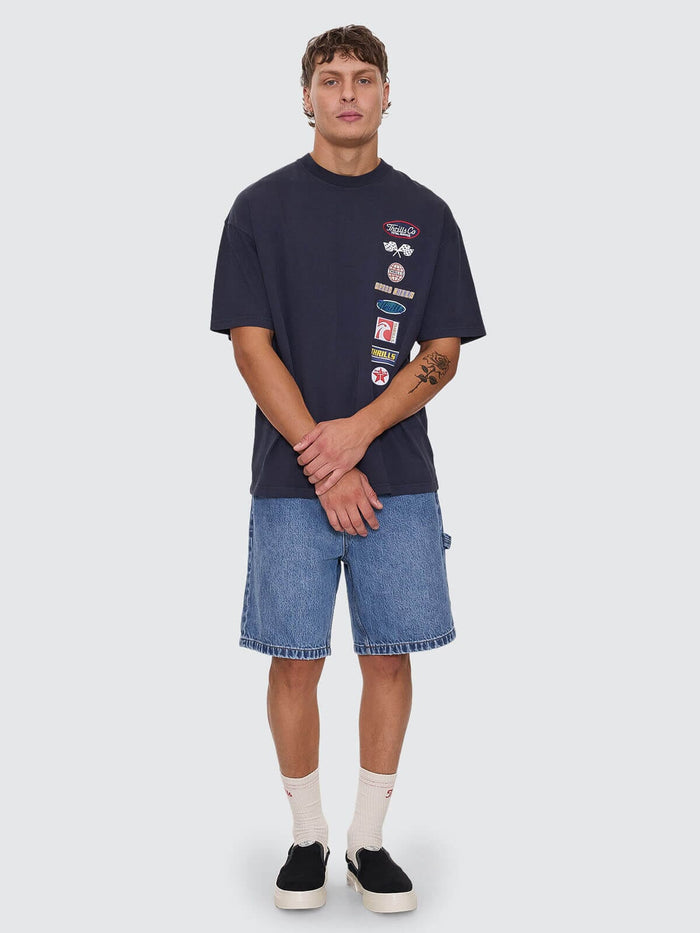 Total Service Stacked Box Fit Oversize Tee - Total Eclipse XS