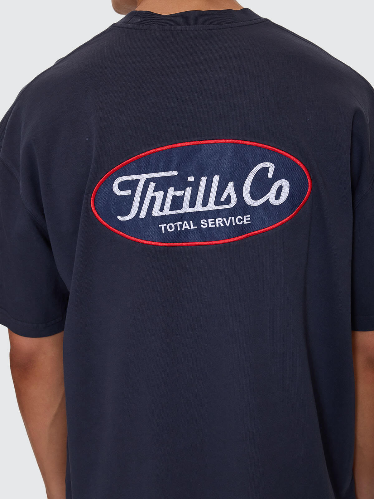 Total Service Stacked Box Fit Oversize Tee - Total Eclipse XS