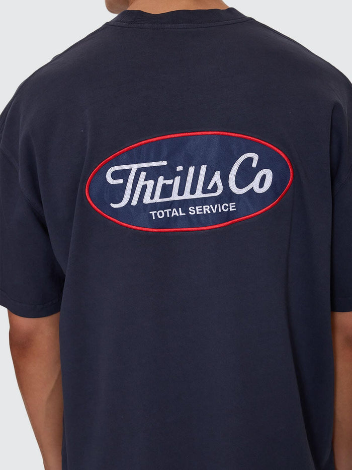 Total Service Stacked Box Fit Oversize Tee - Total Eclipse XS