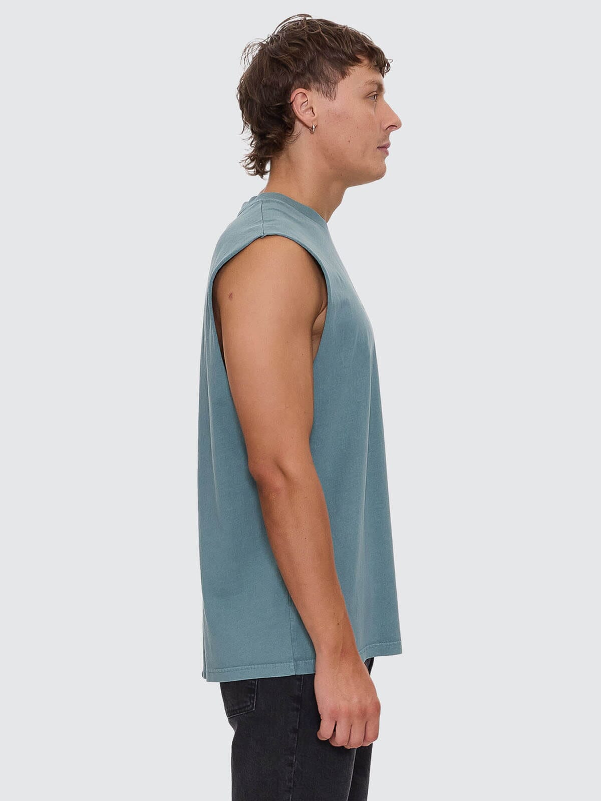 A Haven For The Restless Merch Fit Muscle Tee - Green Coast XS