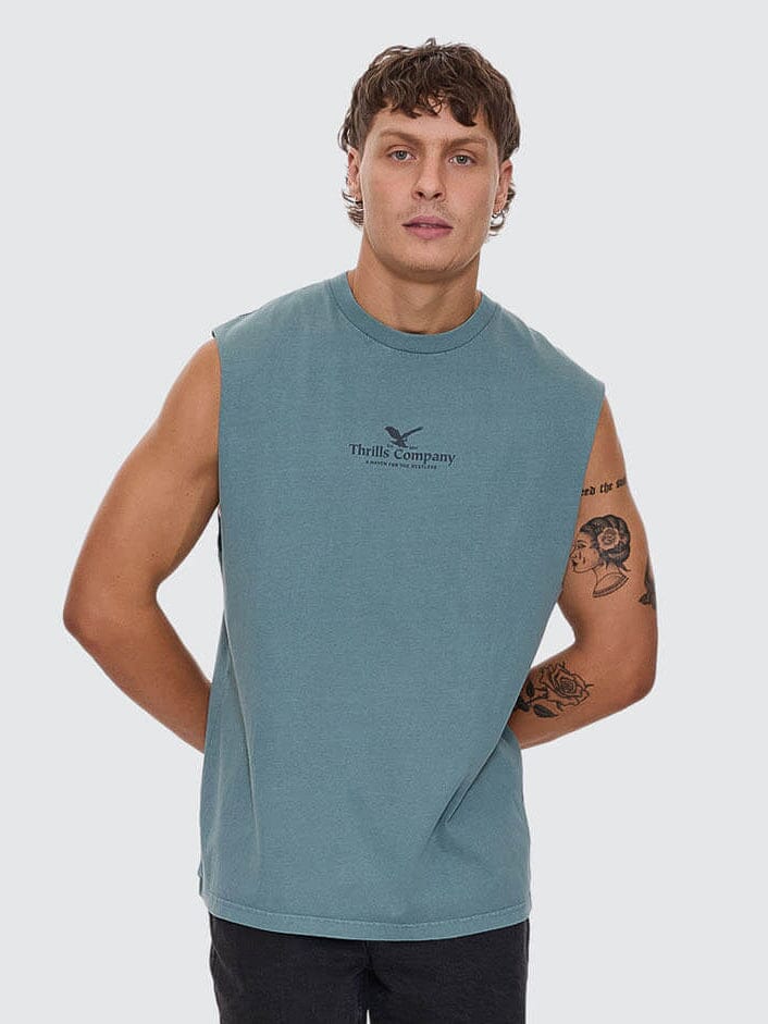 A Haven For The Restless Merch Fit Muscle Tee - Green Coast XS