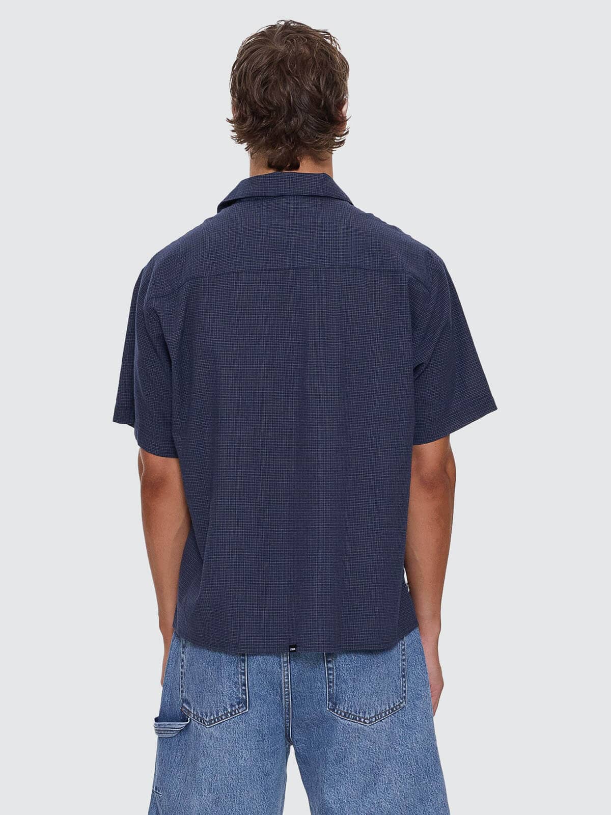 Total Service Cropped Short Sleeve Work Shirt - Dark Royal XS