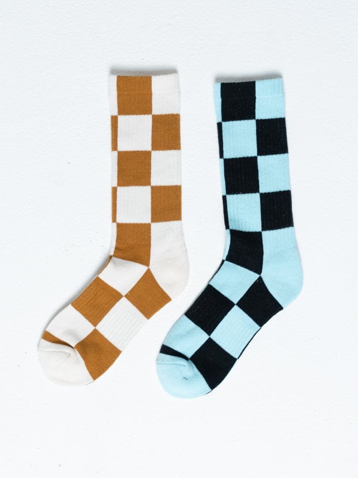 State Of Flux Sock 2 Pack Sock - Heritage Wite - Sky Blue