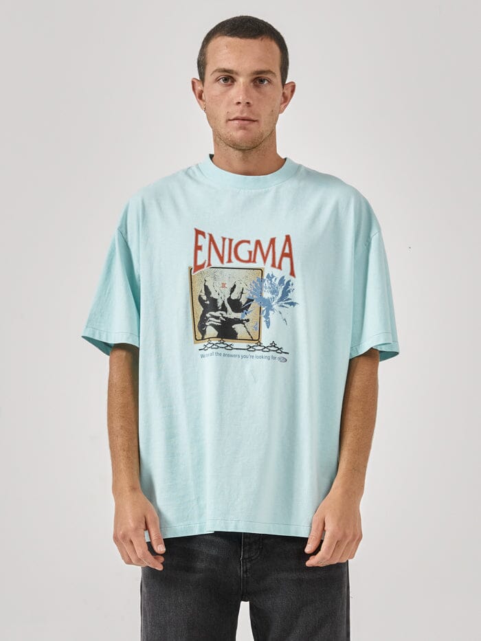 Enigma Box Fit Oversize Tee - Icy Morn