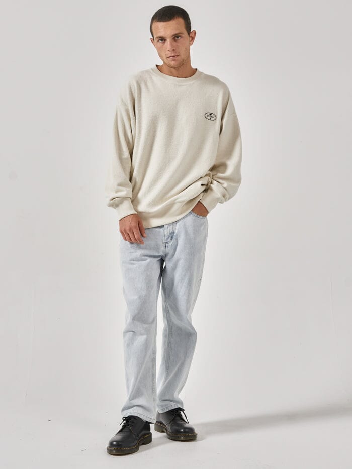 The Nature Of Reality Slouch Crew Fleece - Heritage White