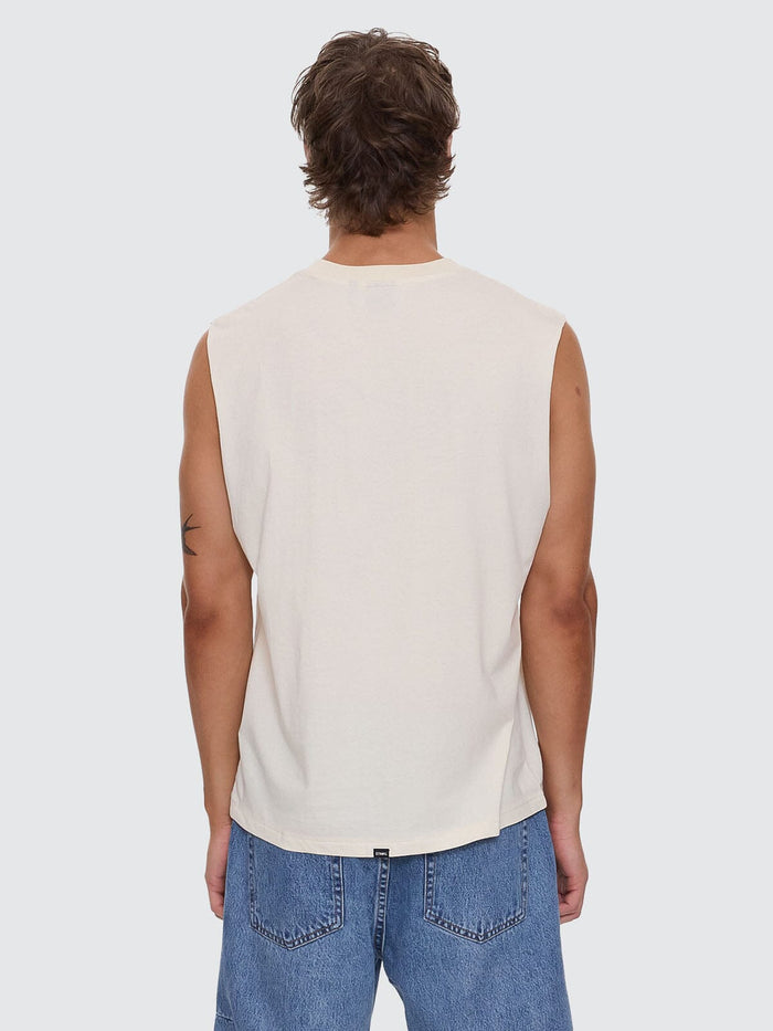 Minimal Thrills Merch Fit Muscle Tee - Heritage White
