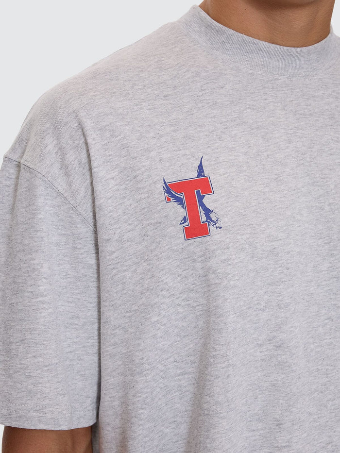 Roosevelt Box Fit Oversize Tee - Snow Marle