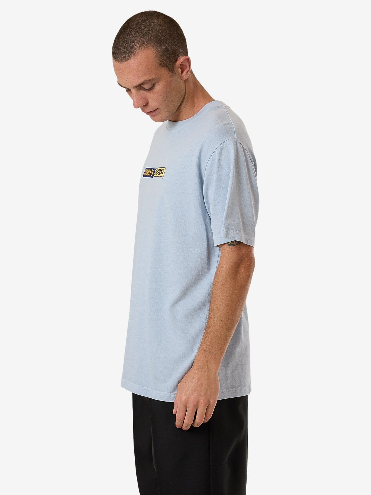 Two Sides Merch Fit Tee - Baby Blue XS