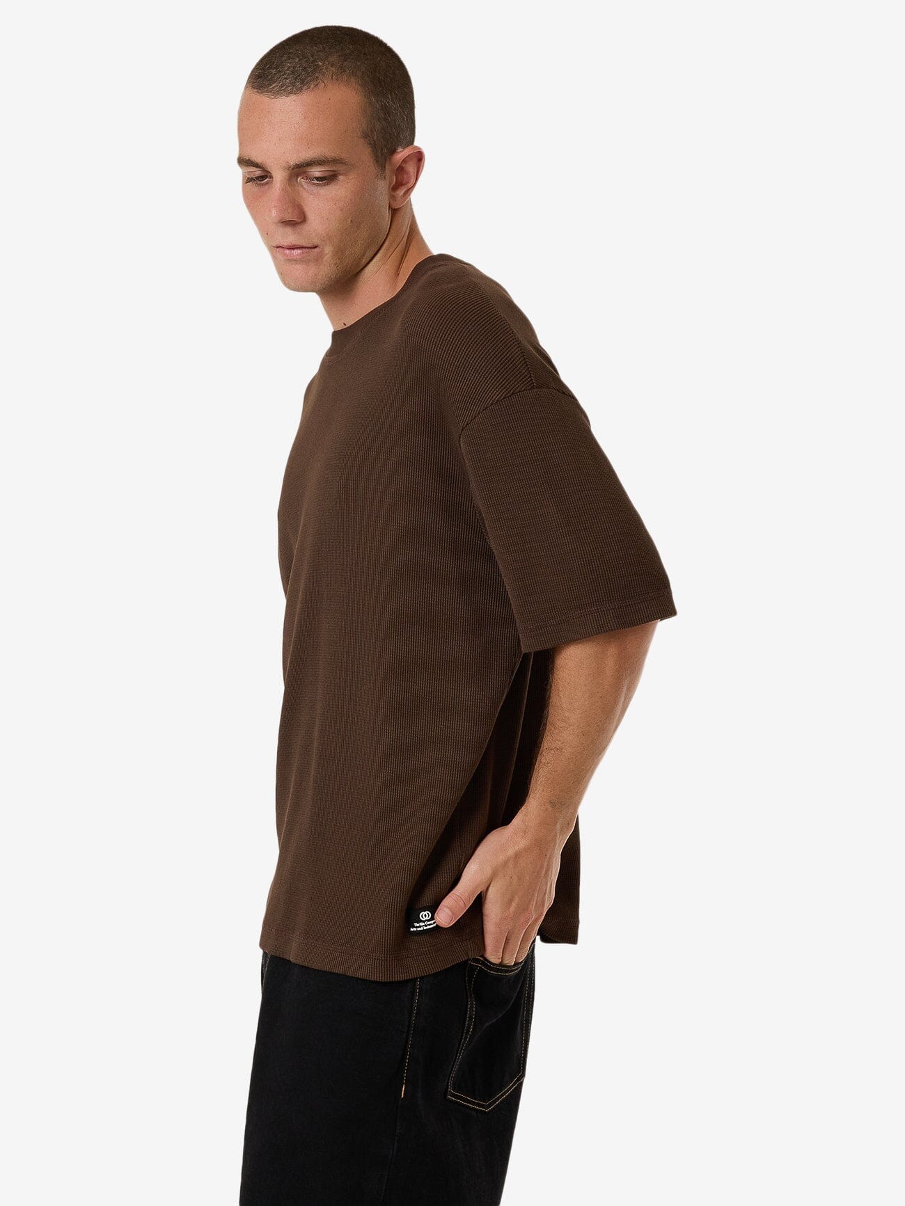 Arts & Industrial Box Fit Cropped Tee - Postal Brown
