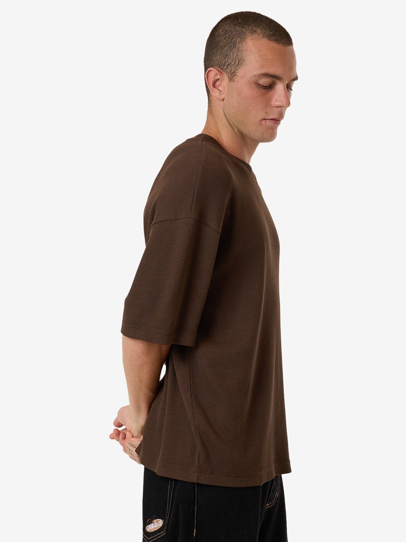 Arts & Industrial Box Fit Cropped Tee - Postal Brown