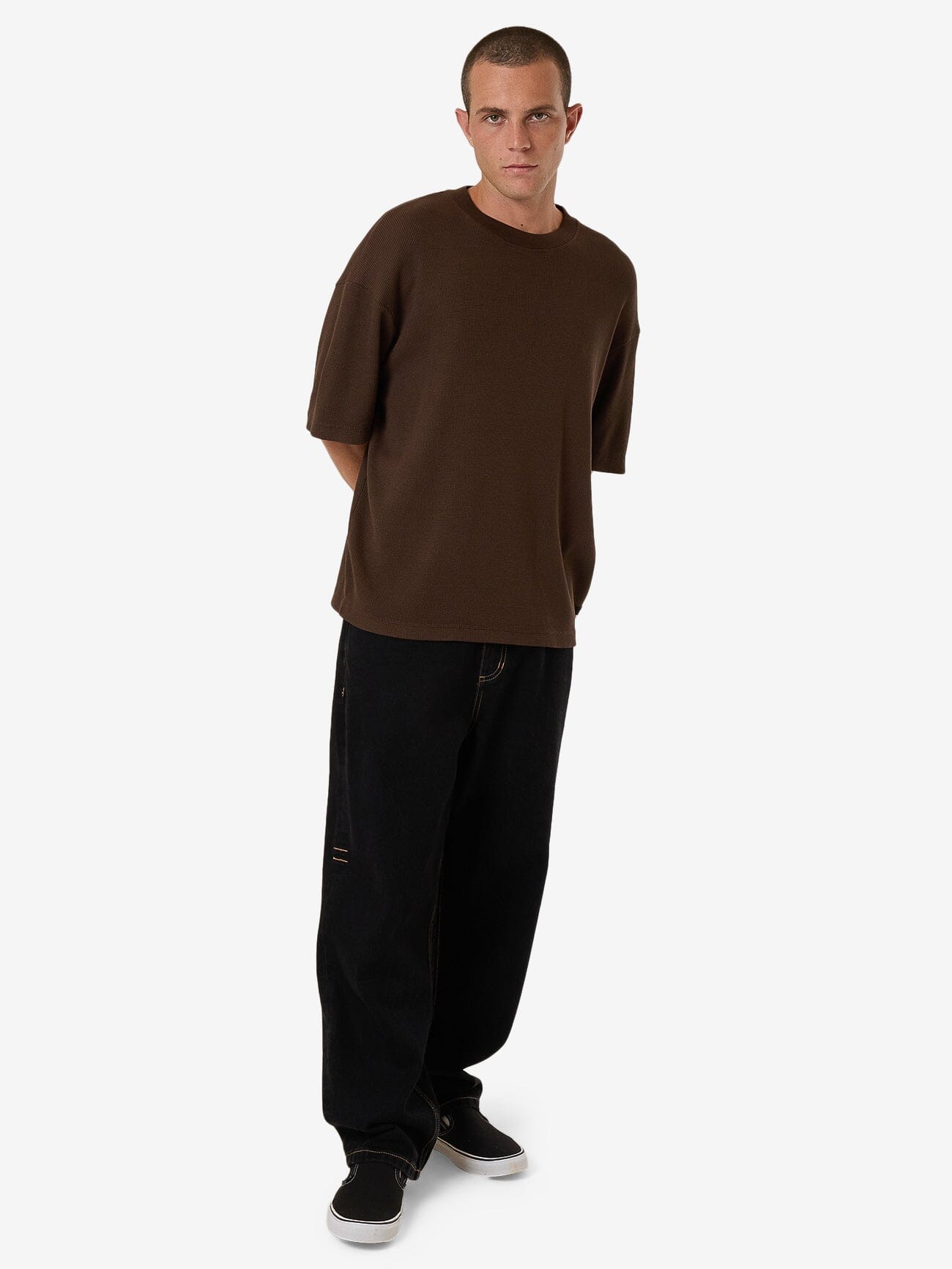Arts & Industrial Box Fit Cropped Tee - Postal Brown