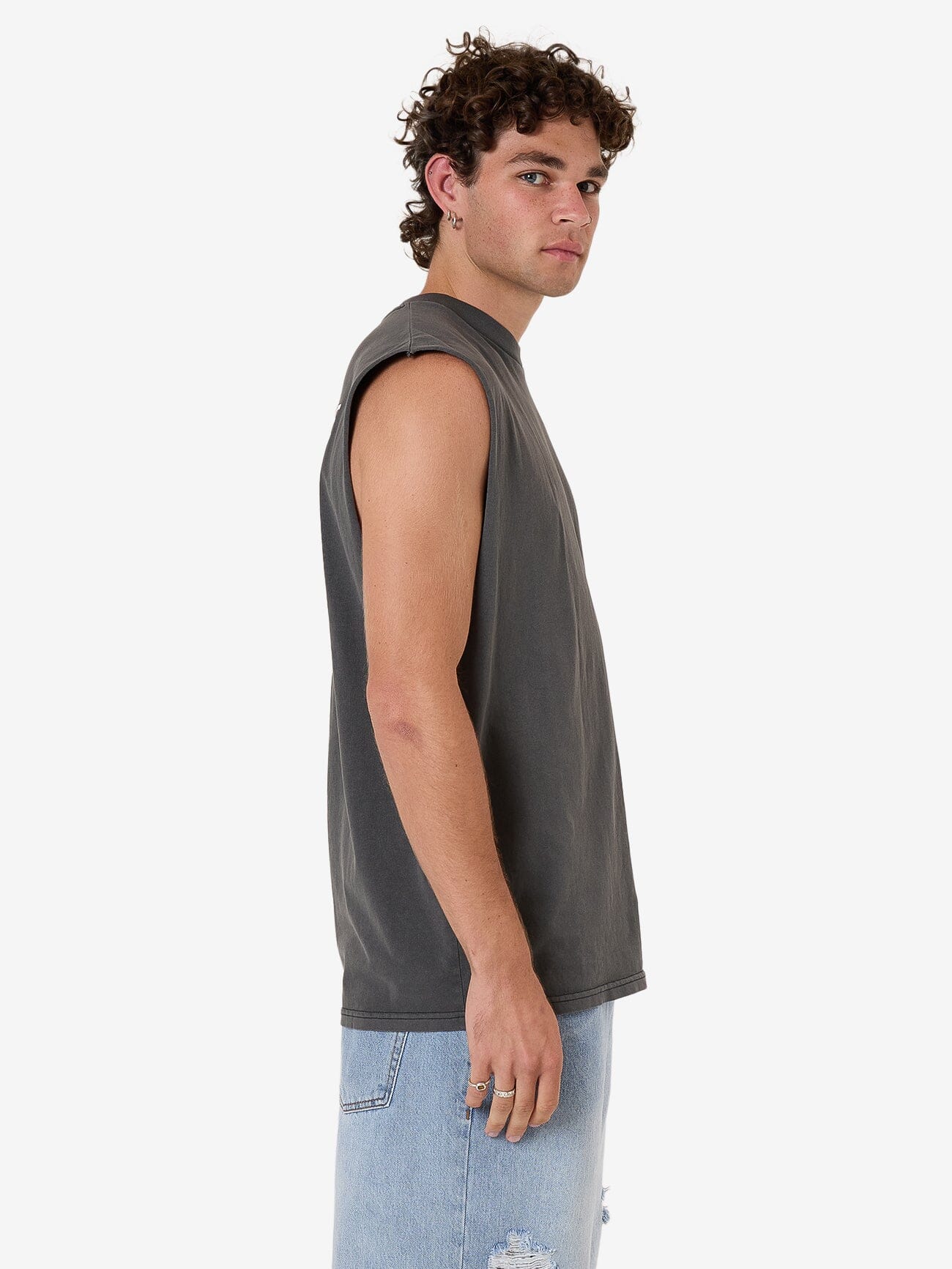 Never Stop Merch Fit Muscle Tee - Merch Black XS