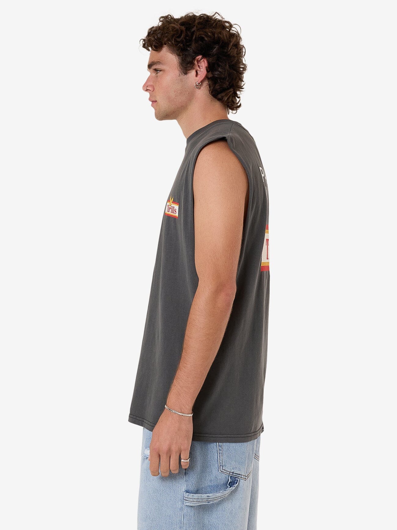 Never Stop Merch Fit Muscle Tee - Merch Black XS