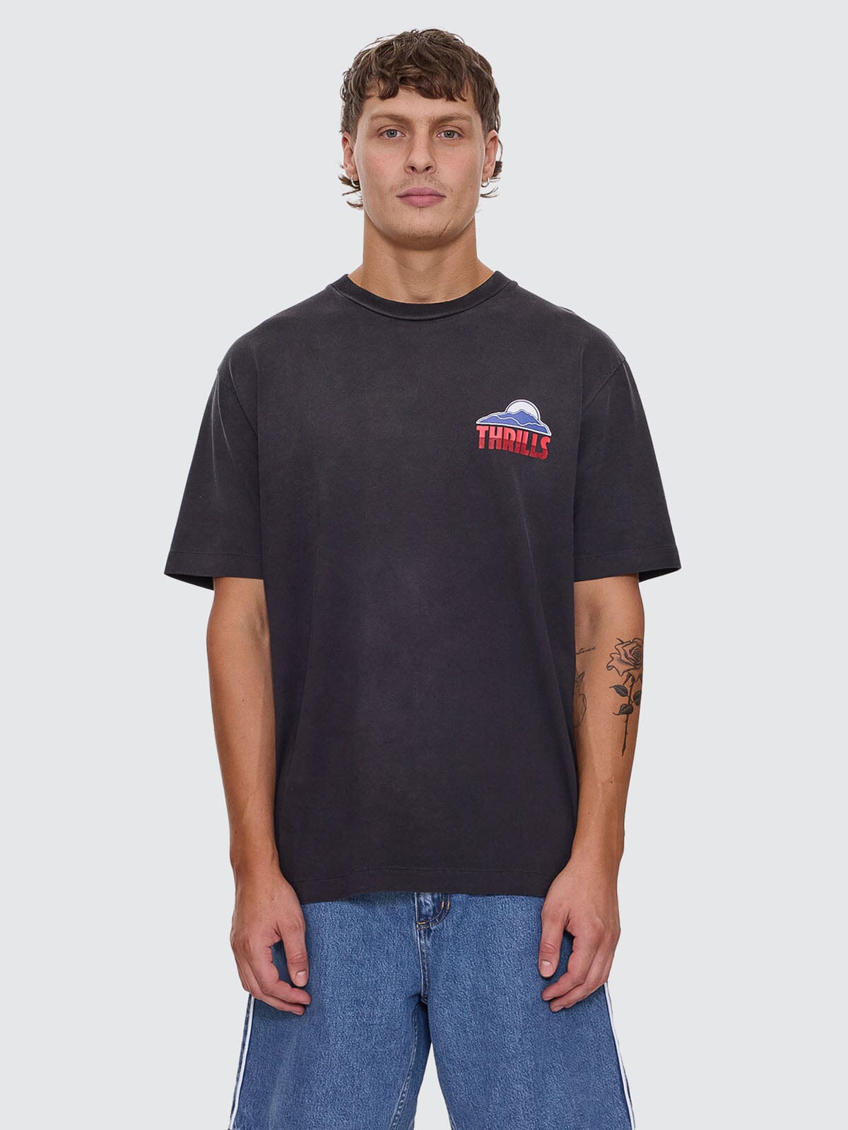 Beyond The Hills Oversize Fit Tee - Black Fade