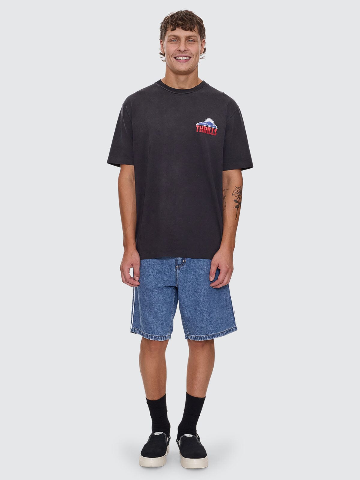 Beyond The Hills Oversize Fit Tee - Black Fade