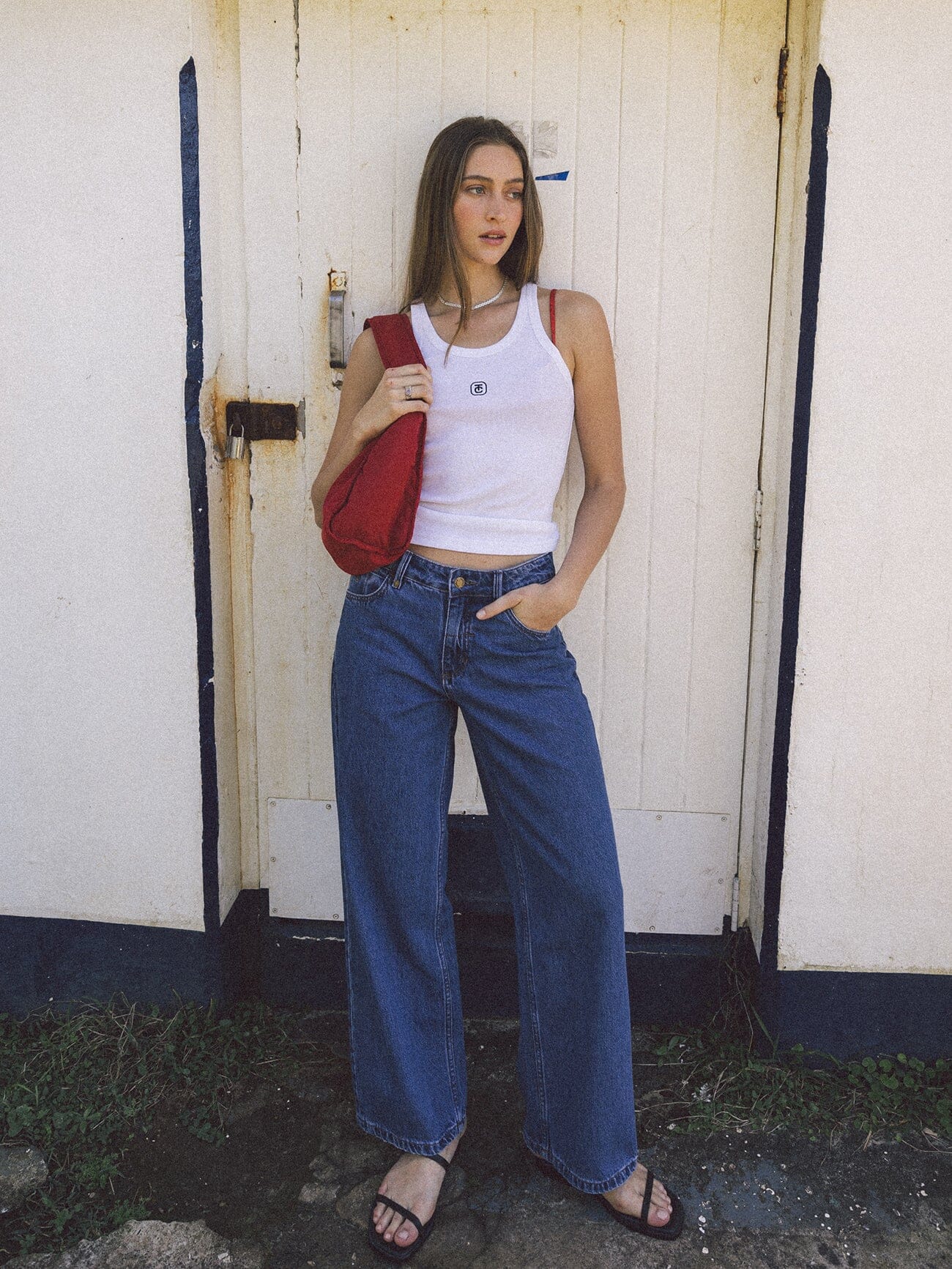 Billie Low Rise Baggy Jean - Double Rinsed Blues