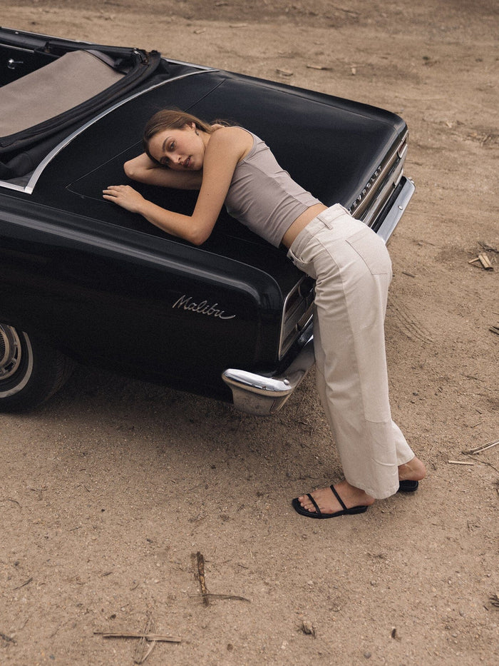 Pieces Billie Low Rise Baggy Jean - Alabaster