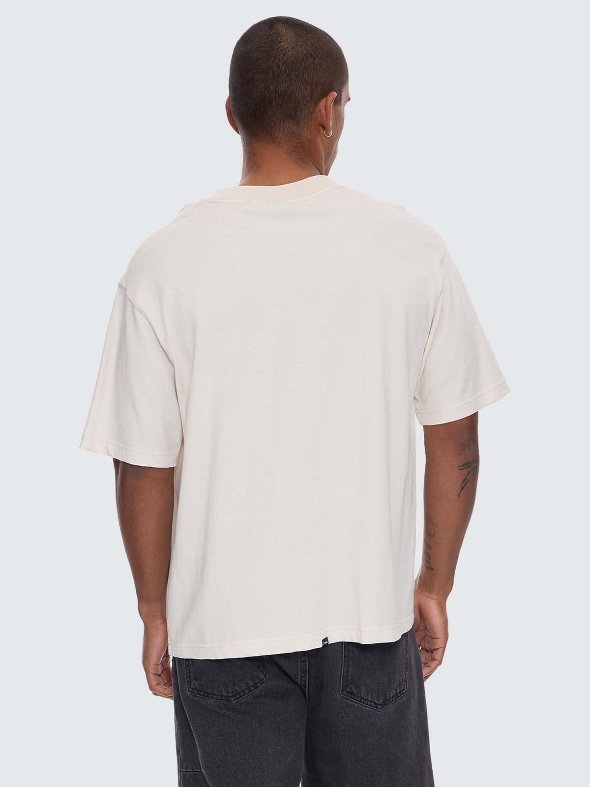 Calm State Embro Box Fit Oversize Cropped Tee - Unbleached XS