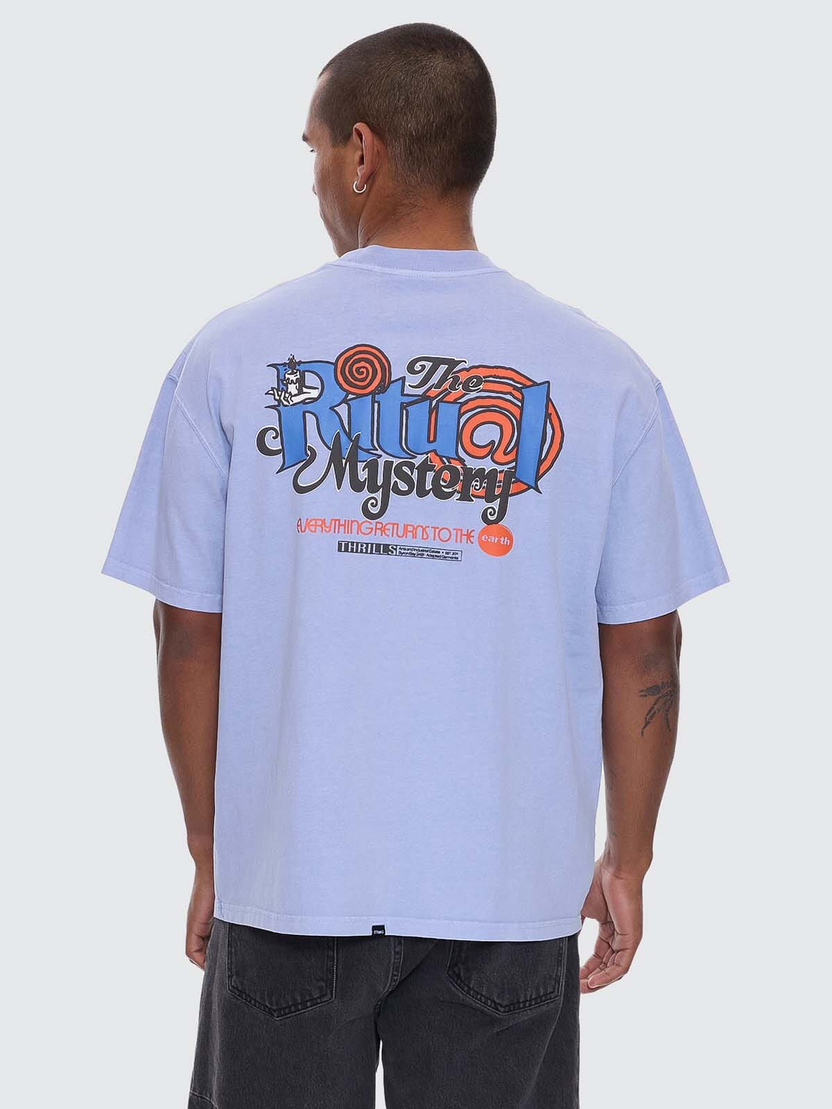 The Ritual Mystery Box Fit Oversize Tee - Cornflower Blue XS