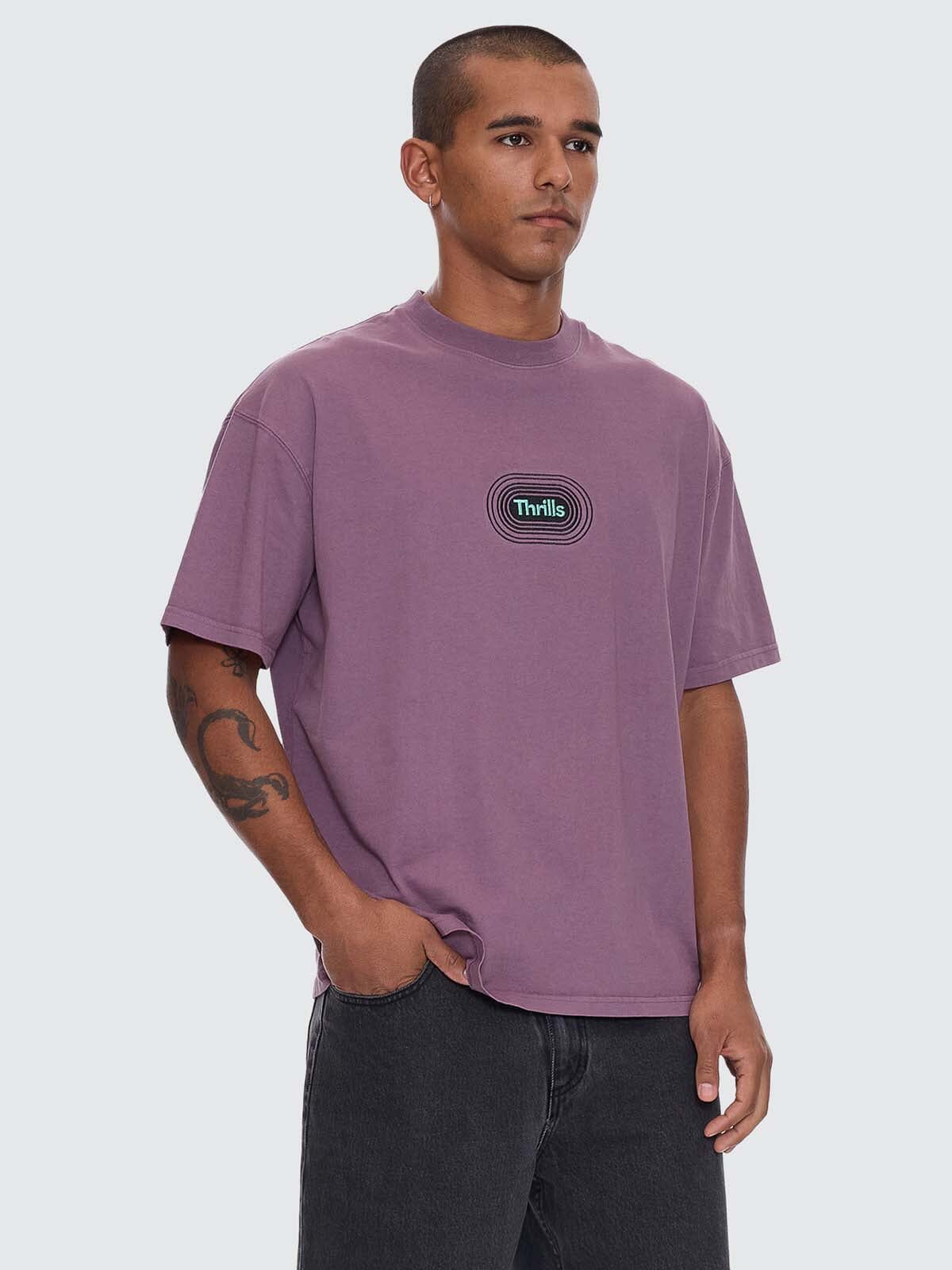 It's In The Cards Box Fit Oversize Tee - Vintage Mauve XS