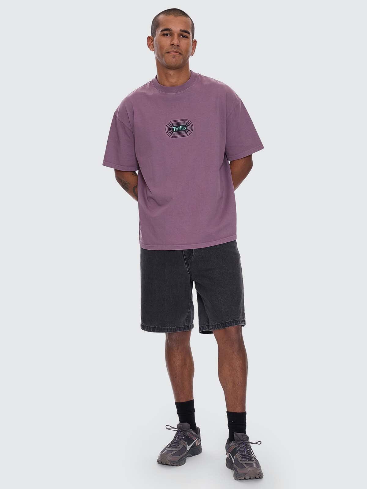 It's In The Cards Box Fit Oversize Tee - Vintage Mauve XS