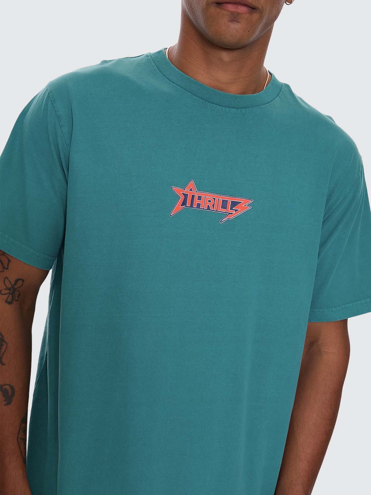 Heavy Static Merch Fit Tee - New Teal XS