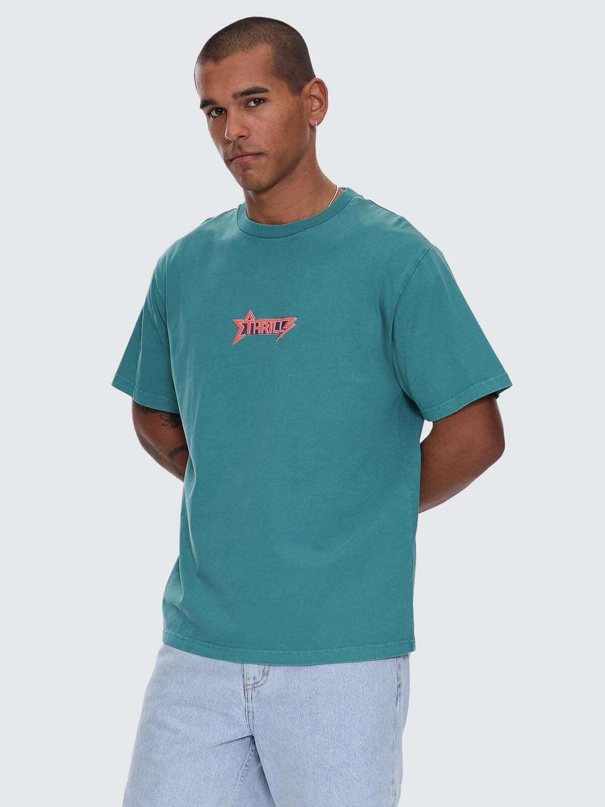 Heavy Static Merch Fit Tee - New Teal XS