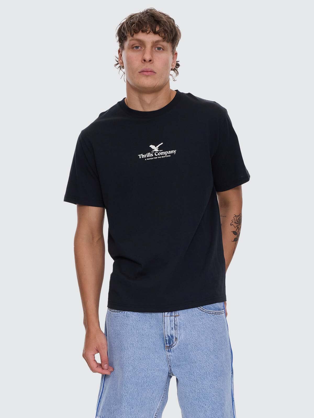 A Haven For The Restless Merch Fit Tee - Washed Black XS