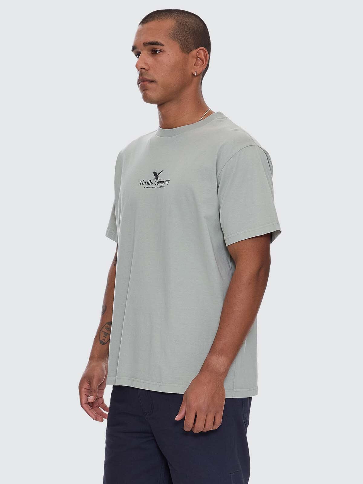 A Haven For The Restless Merch Fit Tee - Dirty Sage XS