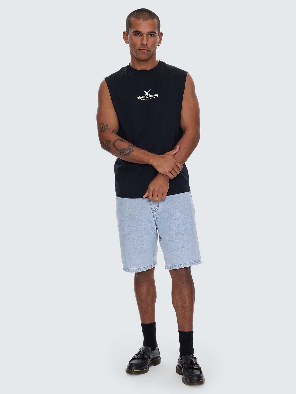 A Haven For The Restless Merch Fit Muscle Tee - Washed Black XS