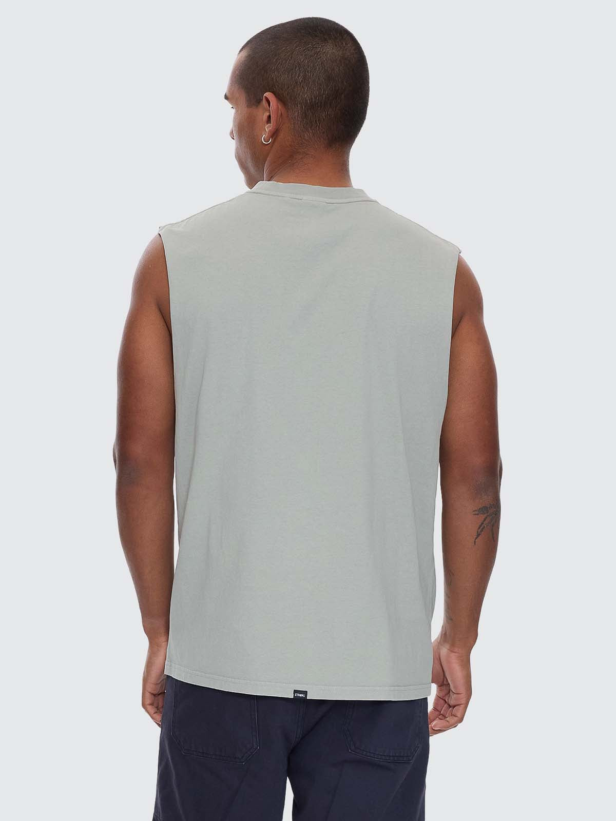 A Haven For The Restless Merch Fit Muscle Tee - Dirty Sage XS