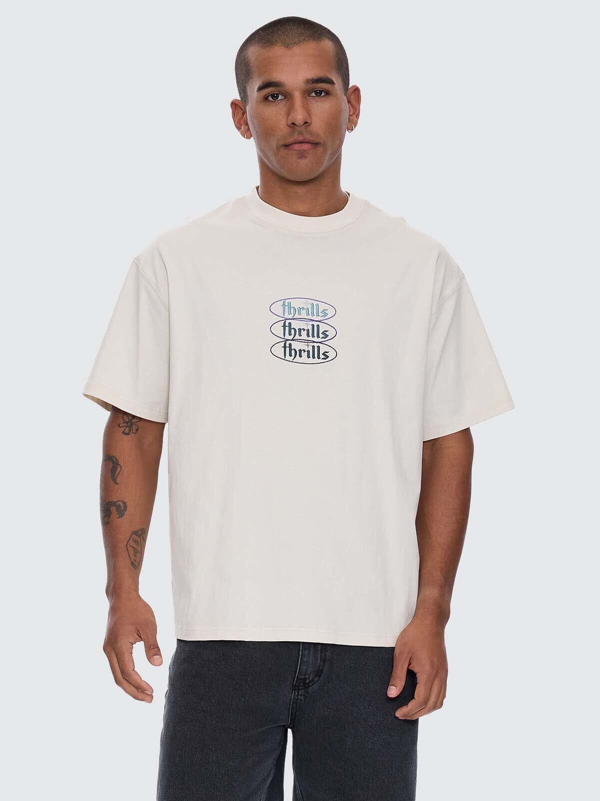 Crystal Clear Box Fit Oversize Tee - Heritage White XS