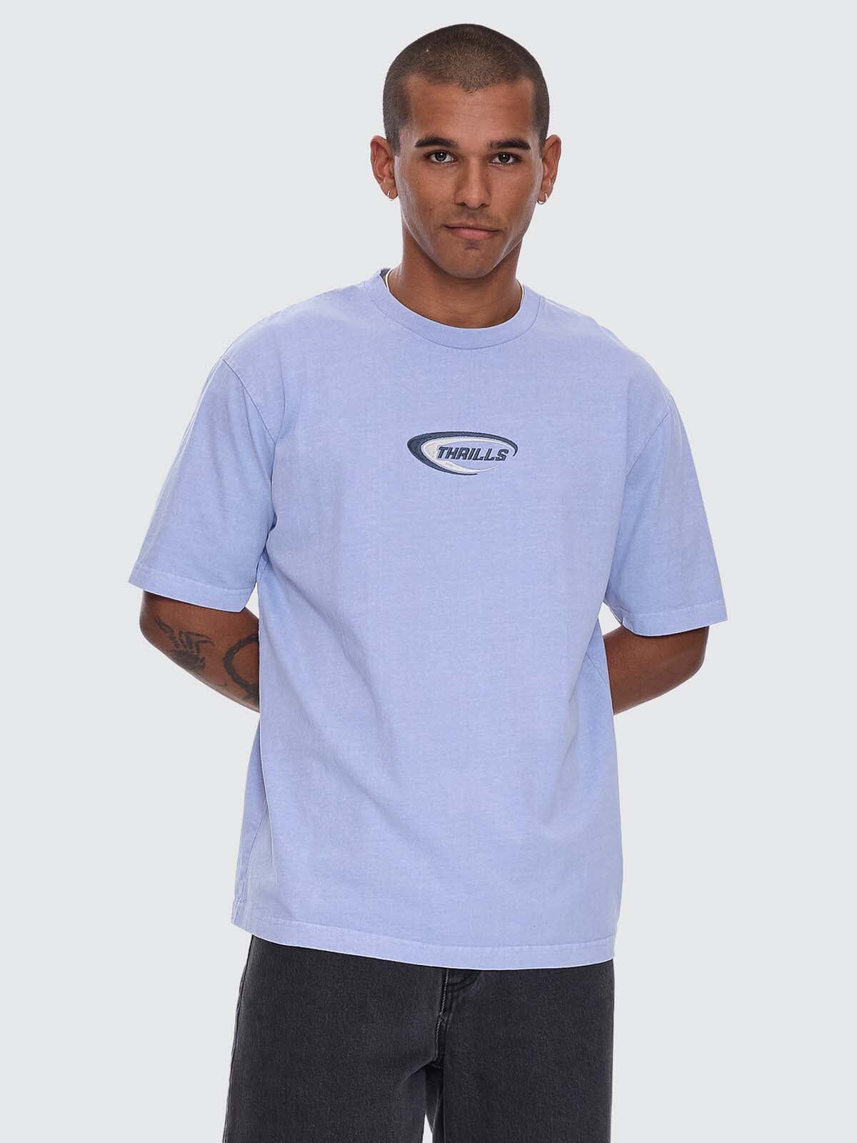 Fusion Oversize Fit Tee - Cornflower Blue XS