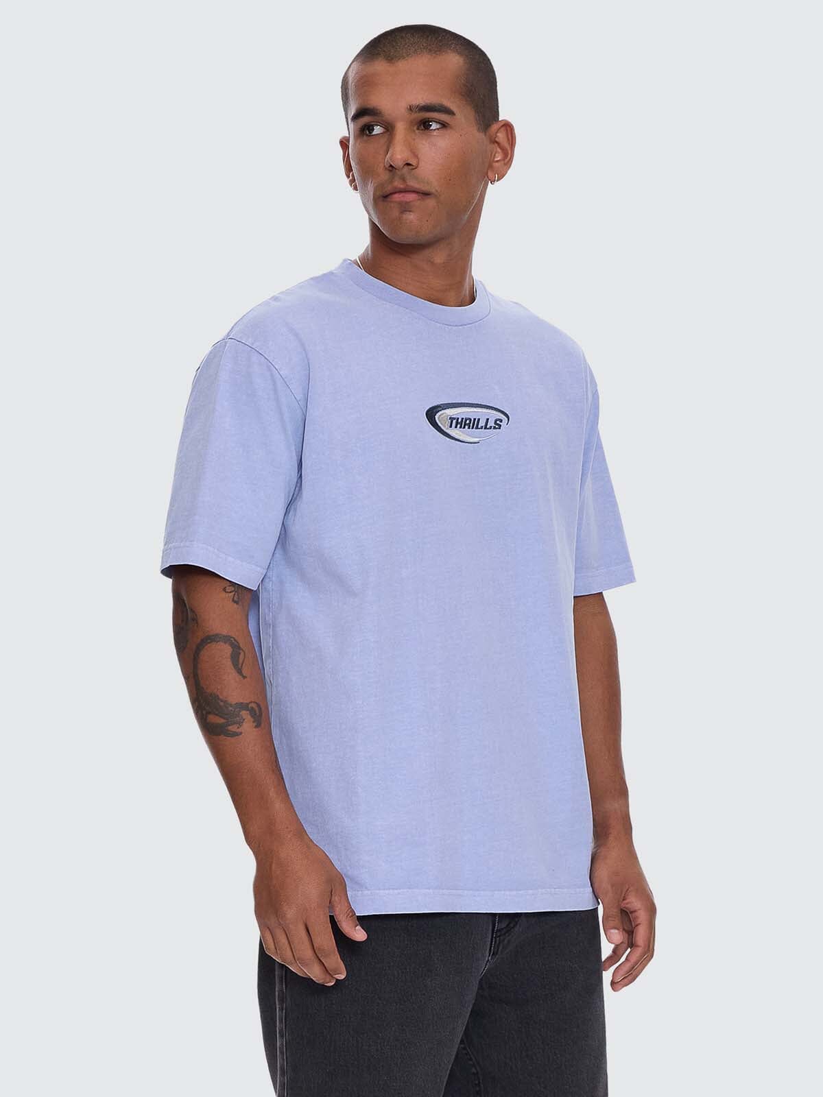 Fusion Oversize Fit Tee - Cornflower Blue XS