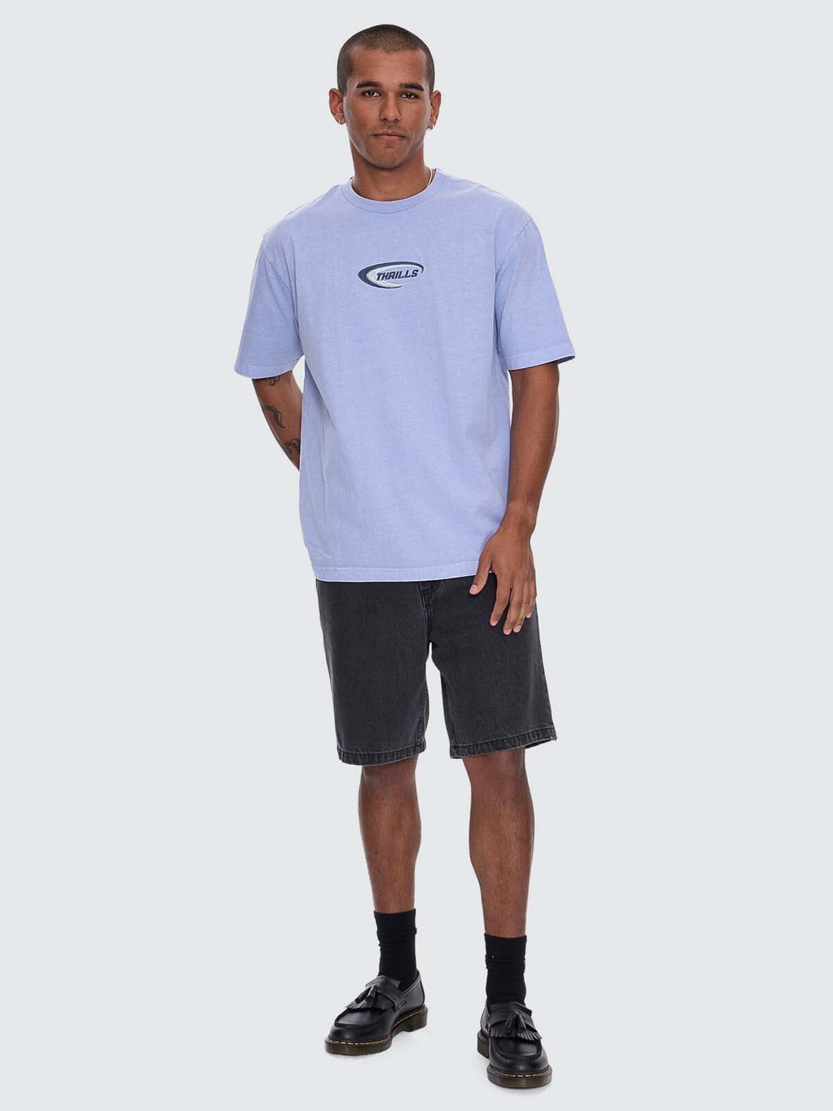Fusion Oversize Fit Tee - Cornflower Blue XS