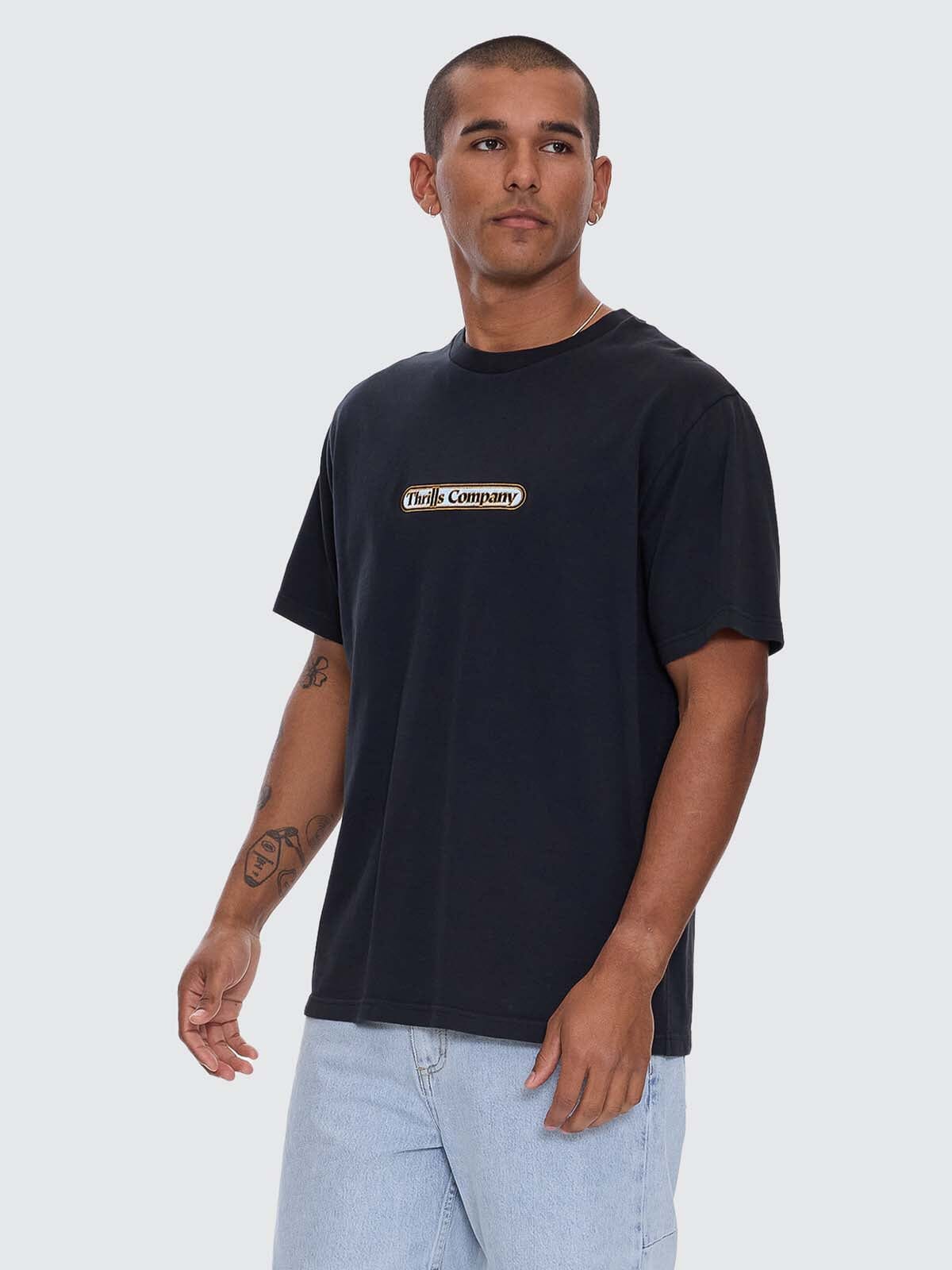 Wonder World Embro Merch Fit Tee - Twilight Black XS