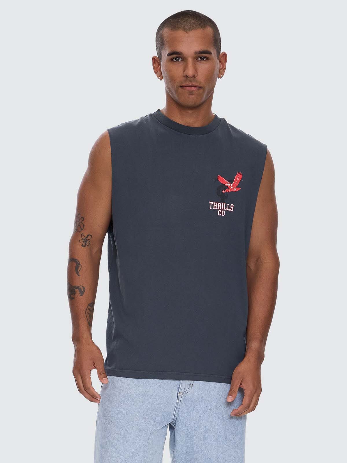 Wonder World Merch Fit Muscle Tee - Ebony XS