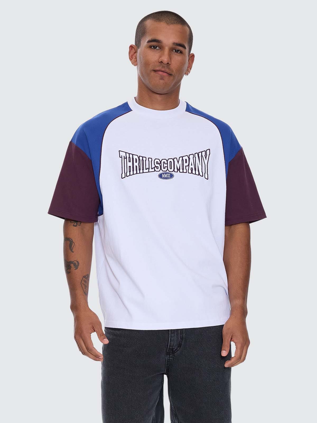 Stakes Are High Box Fit Oversize Tee - White - Fig XS