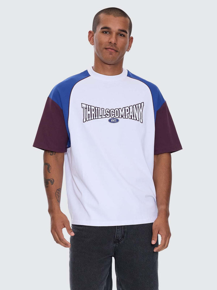 Stakes Are High Box Fit Oversize Tee - White - Fig XS