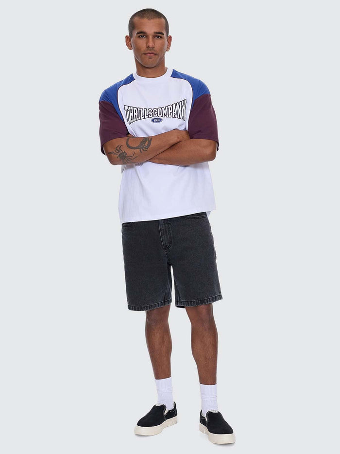 Stakes Are High Box Fit Oversize Tee - White - Fig XS