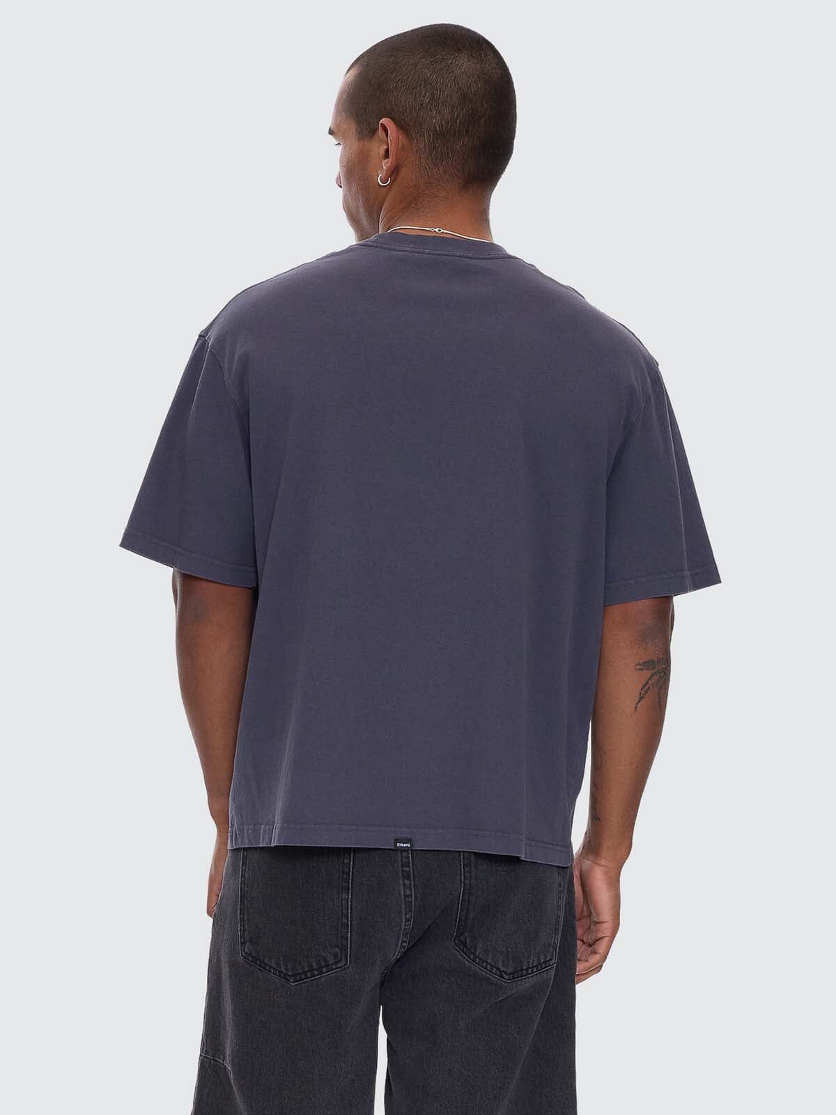 Damage Control Box Fit Oversize Cropped Tee - Ebony XS