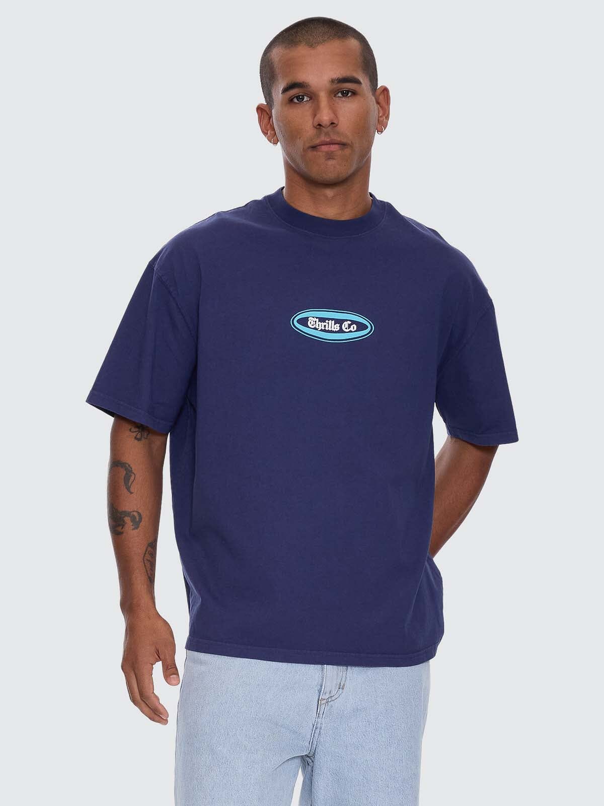 Bueno Bueno Bueno Oversize Fit Tee - Guardian Navy XS