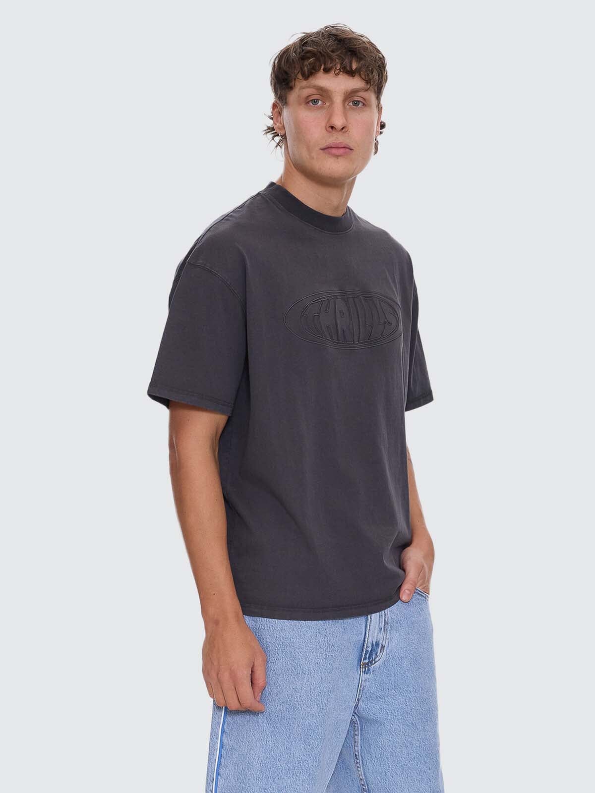 Shadowless Box Fit Oversize Tee - Dark Charcoal XS
