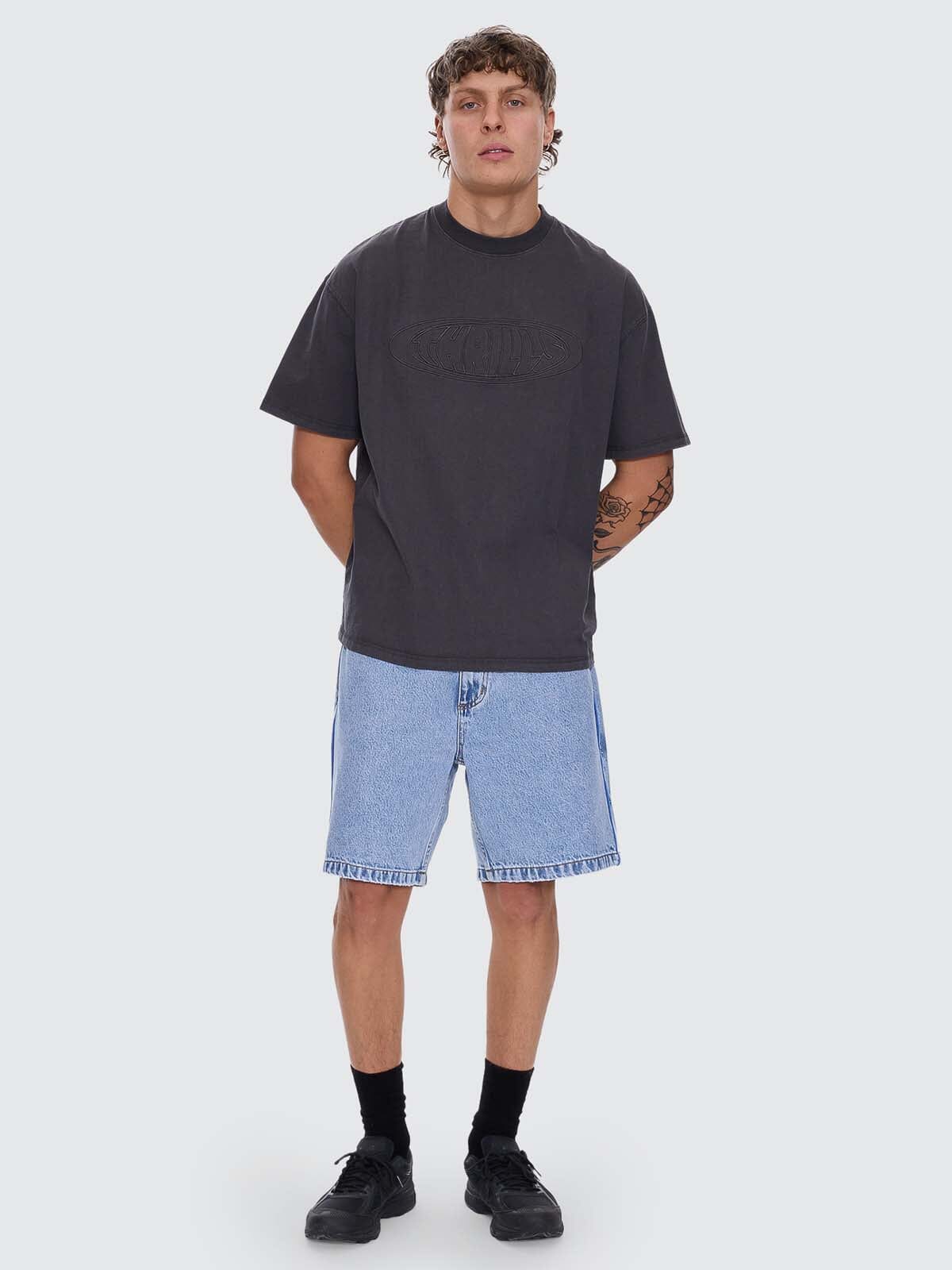 Shadowless Box Fit Oversize Tee - Dark Charcoal XS